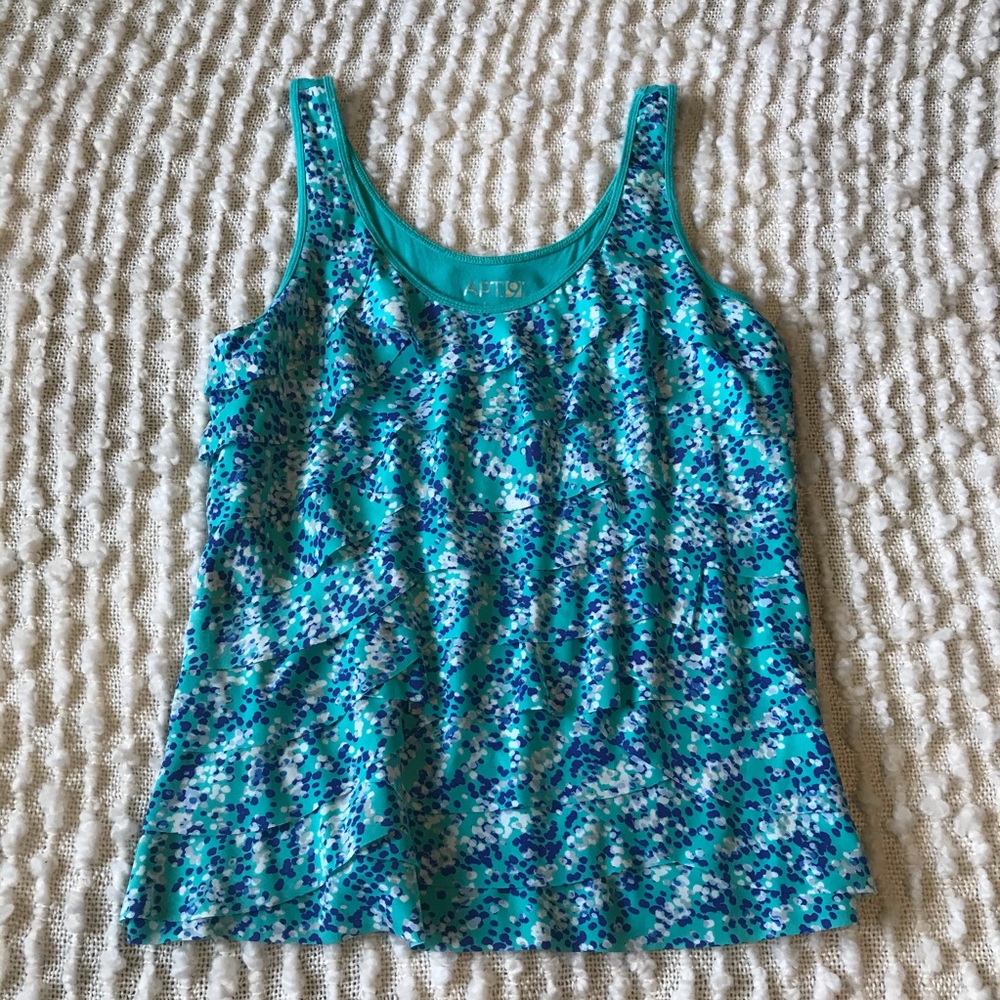 Apt. 9 Layered Ruffled Tank Top Size Large